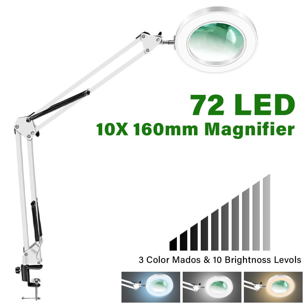 Popular desktop magnifying glass table lamp folding table lamp welding repair repair jewelry appraisal eye protection table lamp learning lamp