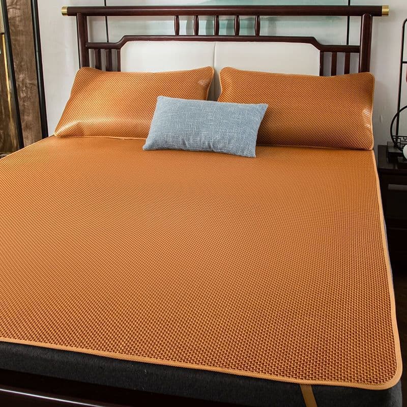 Rattan Mat Cooling Mat Two/Three-Piece Set Ice Silk Mat Single/Double Foldable Non-Bamboo Mat Sizes 0.45m/1.5m/1.8m/2.0m