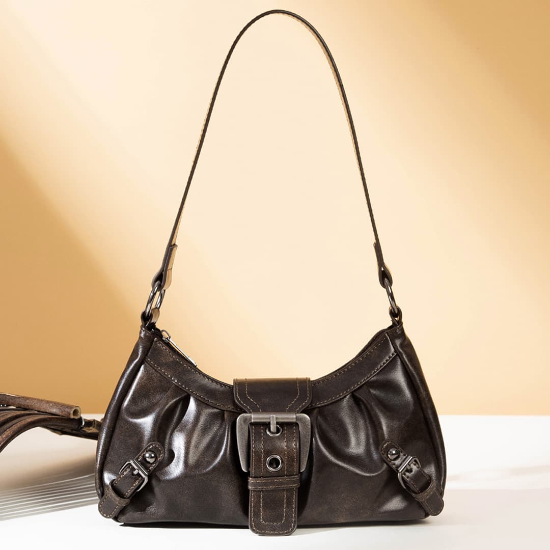 2026 Spring/Summer New Women's PU Leather Underarm Bag Shoulder Handbag Y2K Chic Women's Bag Hot Export Cross-Border Item
