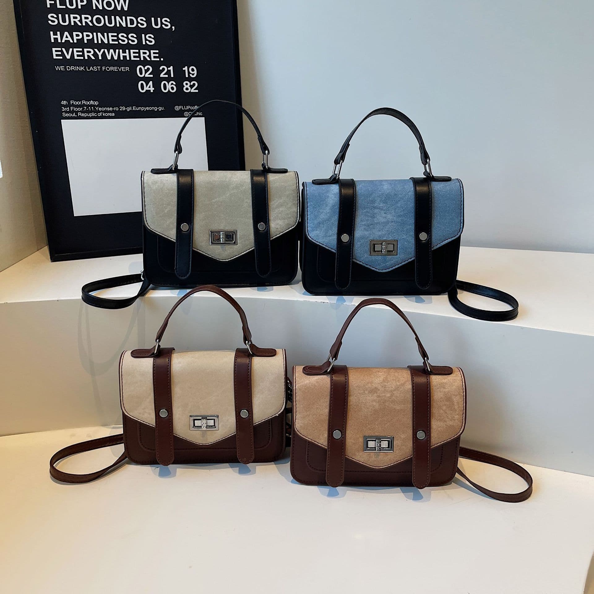 Cross-Border Messenger Bag Retro Shoulder Bag for Women Crossbody Student Handbag Cambridge Shoulder Bag for Women 2026 Spring New Model