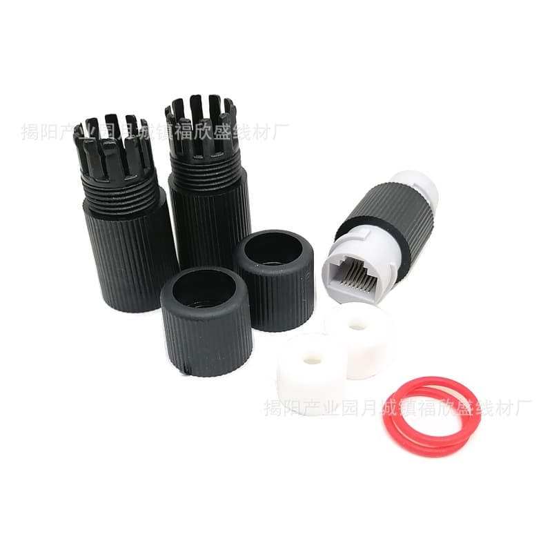Waterproof Network Coupler, Waterproof Gigabit Ethernet Connector for Surveillance, Network Cable Direct Connector with Waterproof Cover