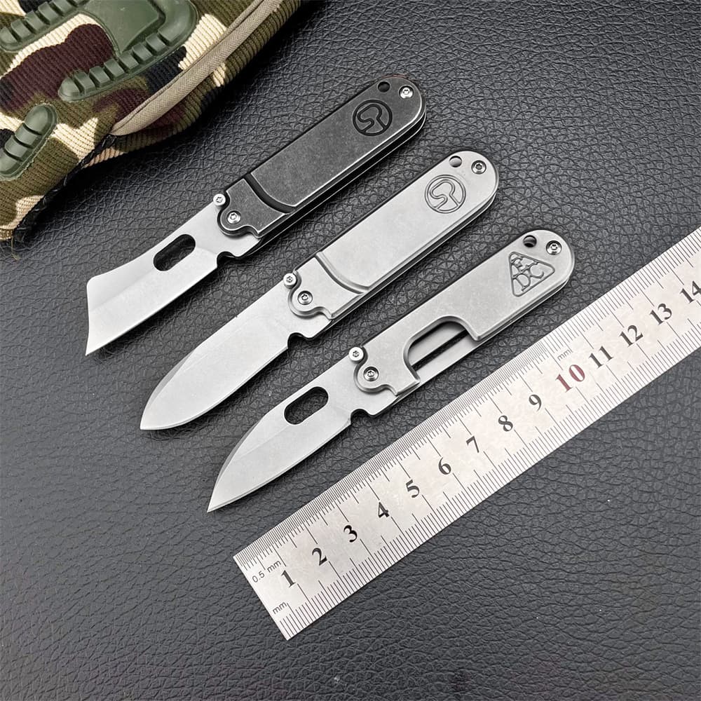 New Pea Mini Pocket Folding Knife Outdoor High Hardness Portable Pocket Folding Knife Keychain Self-Defense Knife