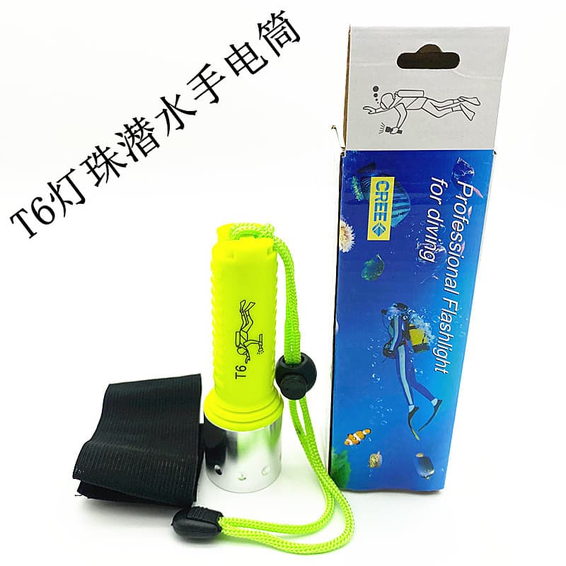 Wholesale T6 LED High-Power Diving Flashlight, 1-Mode Outdoor Lighting Fixed-Focus Diving Flashlight