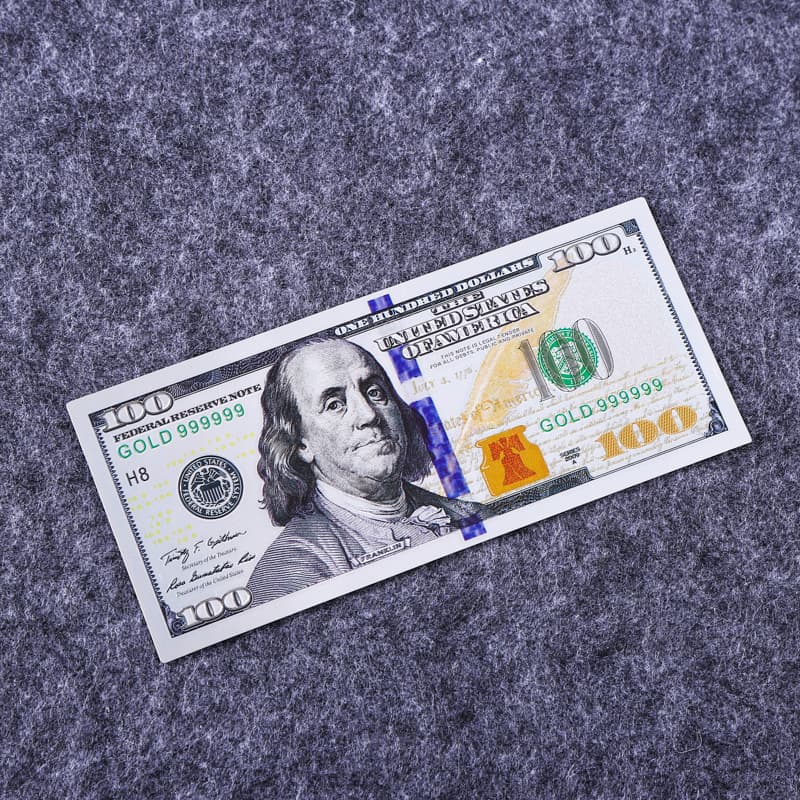 100 Yuan Commemorative Coin Gold Foil Commemorative Banknote PVC Plastic Gold Foil Banknote