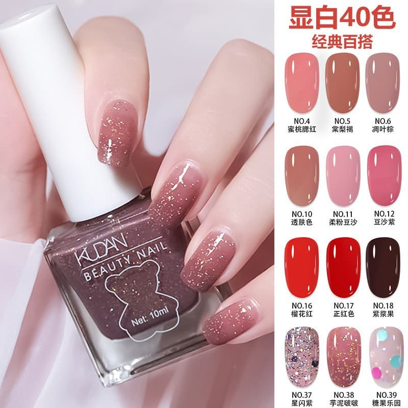 Trendy Nail Polish New Style No-Bake Long-Lasting Non-Peelable Oil-Based Nail Color Top Coat Nail Polish Wholesale