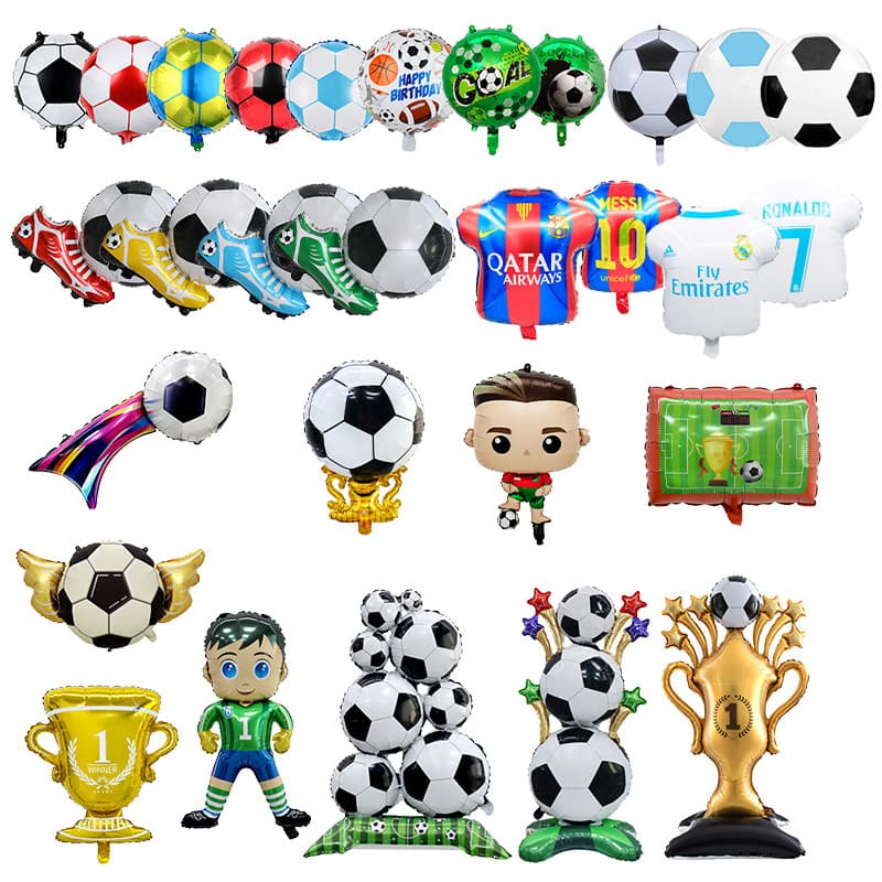 Amazon Matte Football Balloons World Cup Series Football Field Balloons Sports Party Decoration Arrangement Trophy