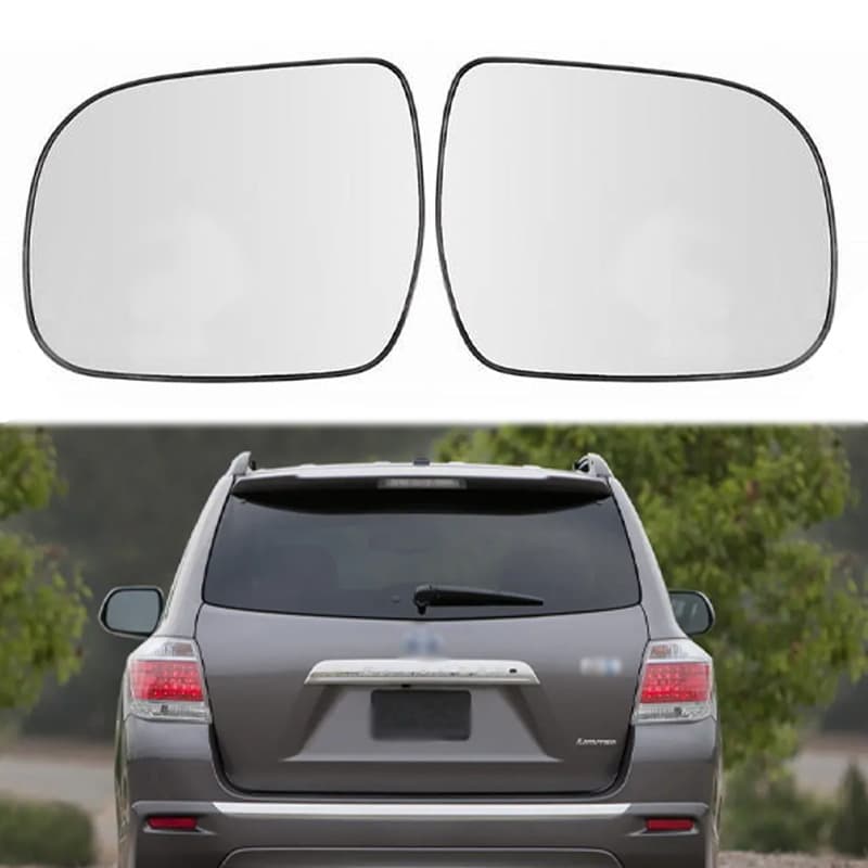 Compatible with 07-13 Toyota Highlander Rear View Mirror Glass Heated Side Mirror Replacement