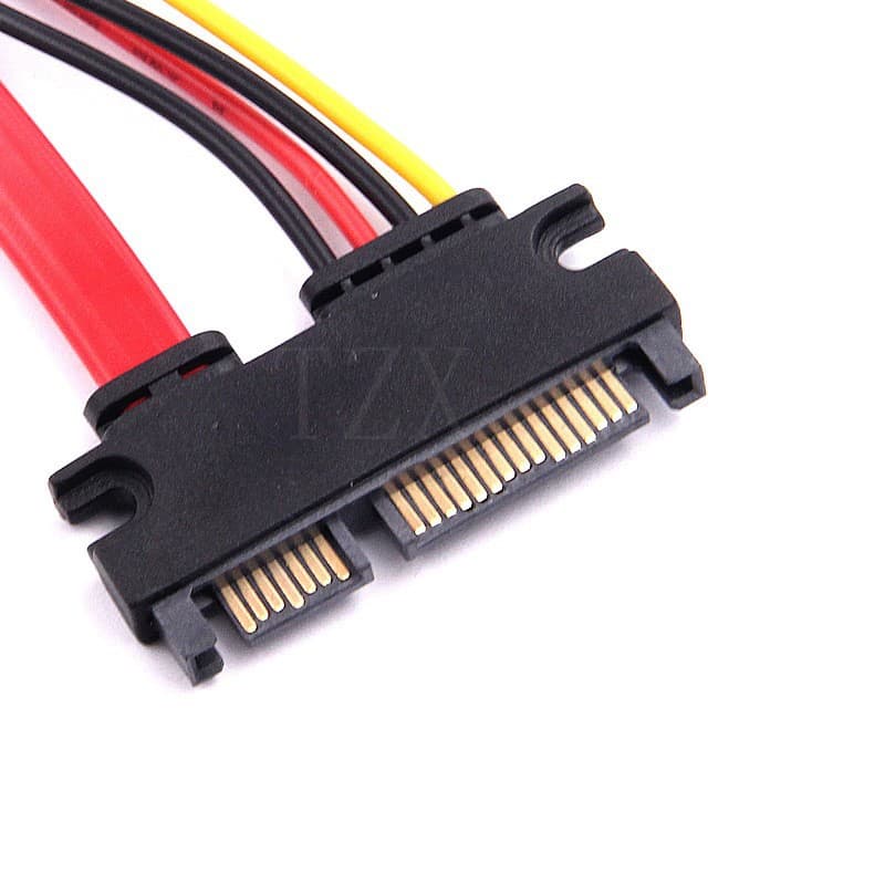 30CM SATA Cable 7+15P Integrated Connector 22pin Serial Port Optical Drive Hard Drive Data Cable Male to Female