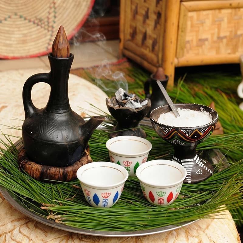 Luxurious traditional Ethiopian ceramic coffee cup with gold markings 90ml tulip celebrity cafe cup