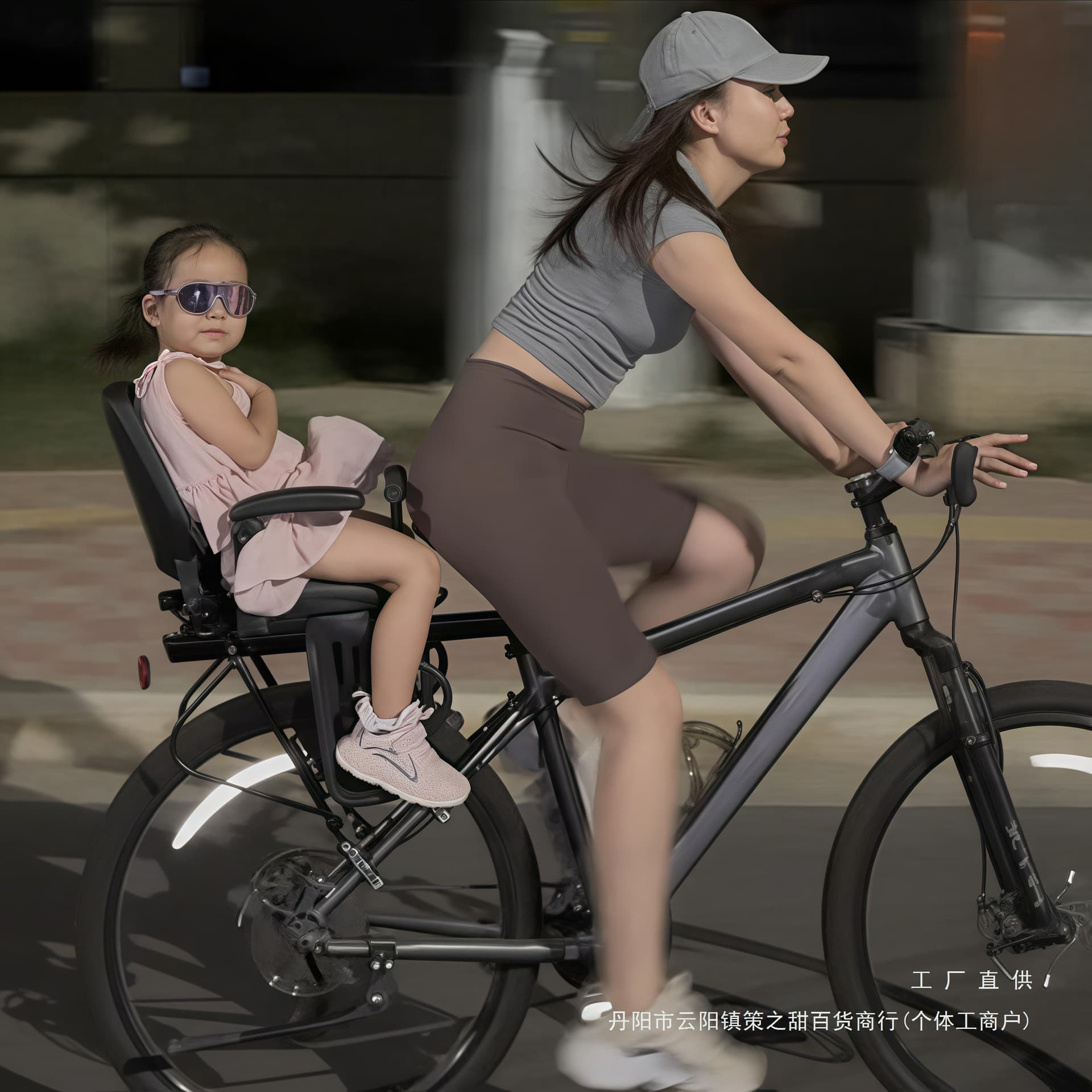Rear-mounted bicycle child seat, baby seat for mountain bikes and road bikes, infant rear seat cushion