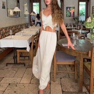 2026 Export Autumn/Winter Imitation Silk Lace Trim Sleepwear Women's Camisole Tank Top Long Pants Two-Piece Set Loungewear European American