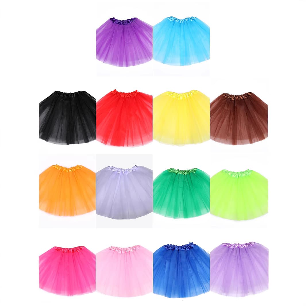 Hot-selling candy color polyester mesh tutu skirt cosplay party ballet dance running skirt princess skirt