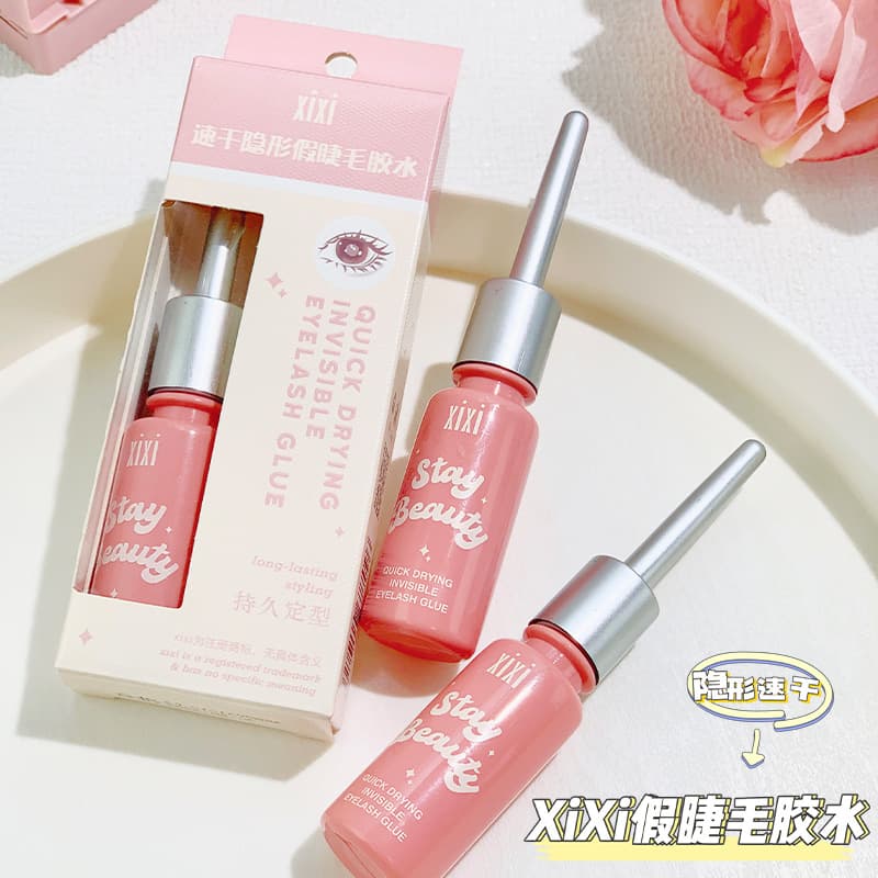 Xixi Quick Dry Invisible False Eyelash Glue Long Lasting Gentle Not Irritating Natural Looking Beauty Tool Transparent Independent Packaging