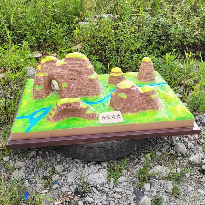 12 Terrain Teaching Models - Middle School Physics Experiment Equipment, Fiberglass Display for School Geography Gardens
