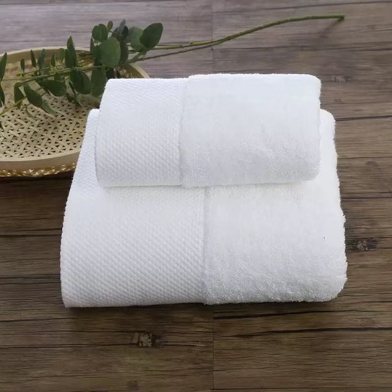 Gaoyang 16s Pure Cotton Spiral Loop White Hotel B&B All Cotton Towel Customizable Logo