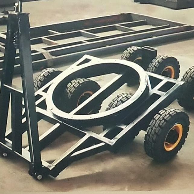 Two-wheel universal thick universal turntable trailer steering wheel turning disk large turntable trailer traction steering wheel accessories