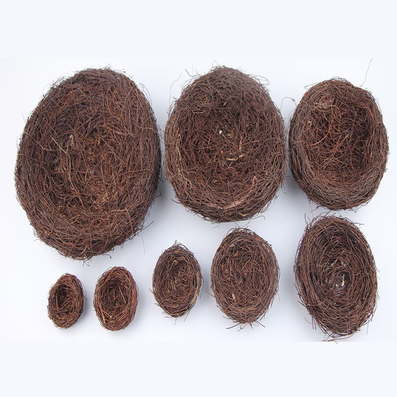 Artificial Grass Nest Wholesale Garden Decoration Handmade Woven Rattan Bird Nest Thick Toad Vine Woven Birdhouse