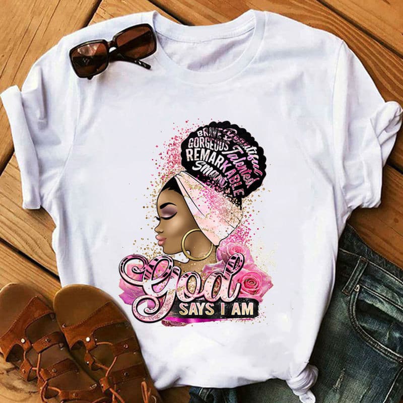 European and American Cross-border Wholesale Women's Clothing African Fashion Girl Crew Neck Plus Size Short Sleeve T-Shirt Women's Top