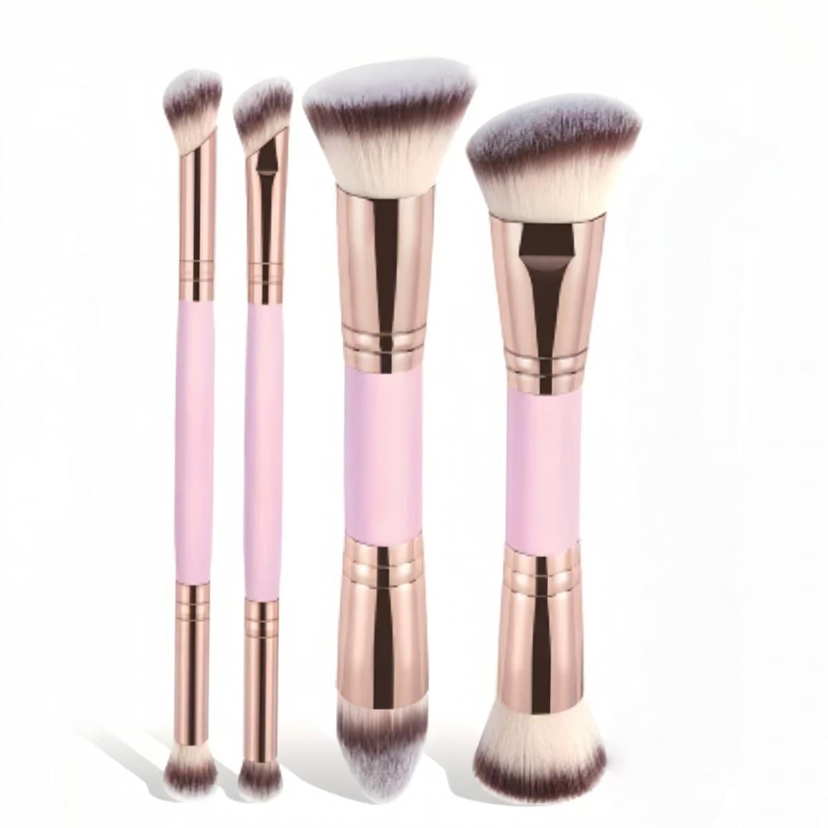 Cross-border Hot Selling 5-Piece Dual-Ended Makeup Brush Set Foundation Brush Contour Brush Blush Brush Powder Brush Makeup Tools