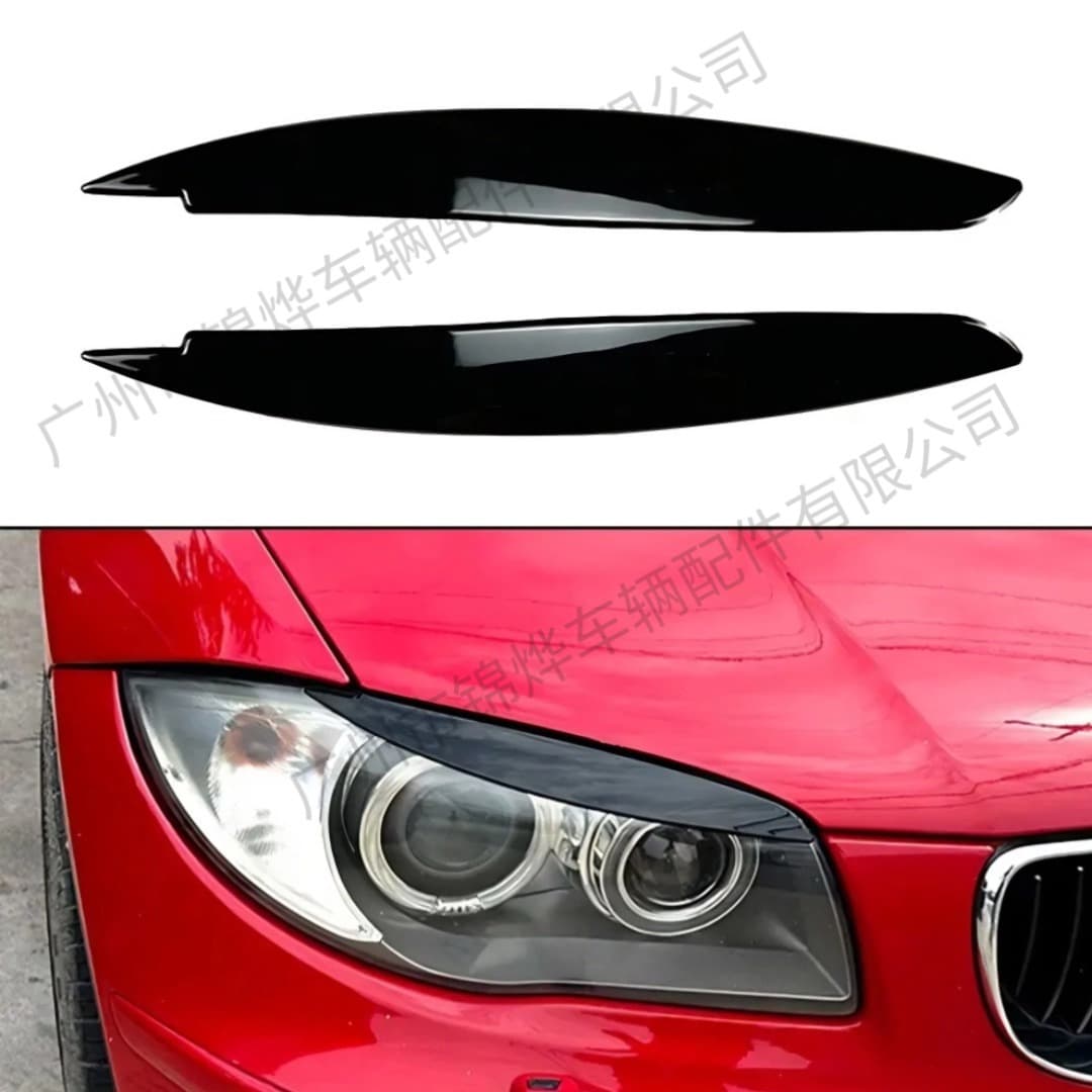 Compatible with 2004-2014 BMW 1 Series E81 E82 E87 E88 Modified Headlight Eyebrow Appearance Trim Sticker