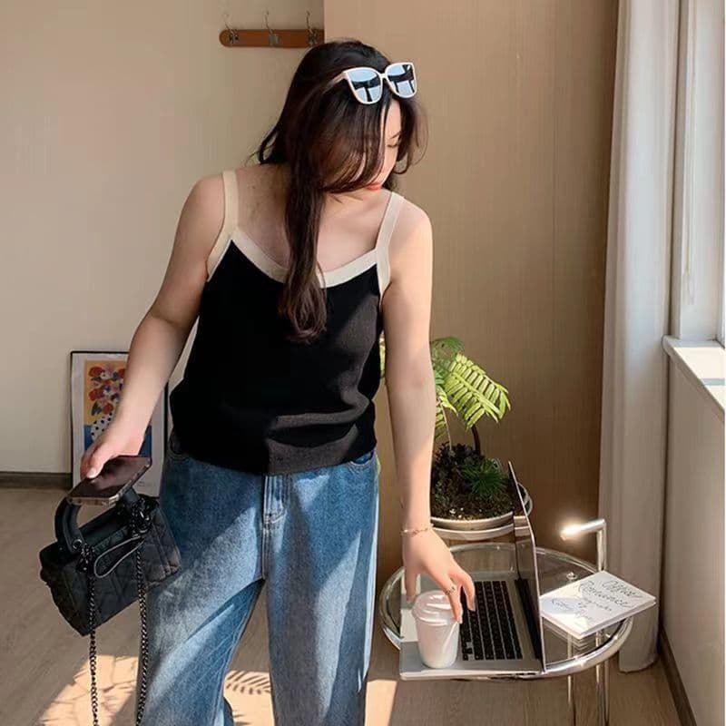 Plus-size Camisole for Curvy Women, Versatile and Slimming, Concealing Belly, Base Layer Tank Top