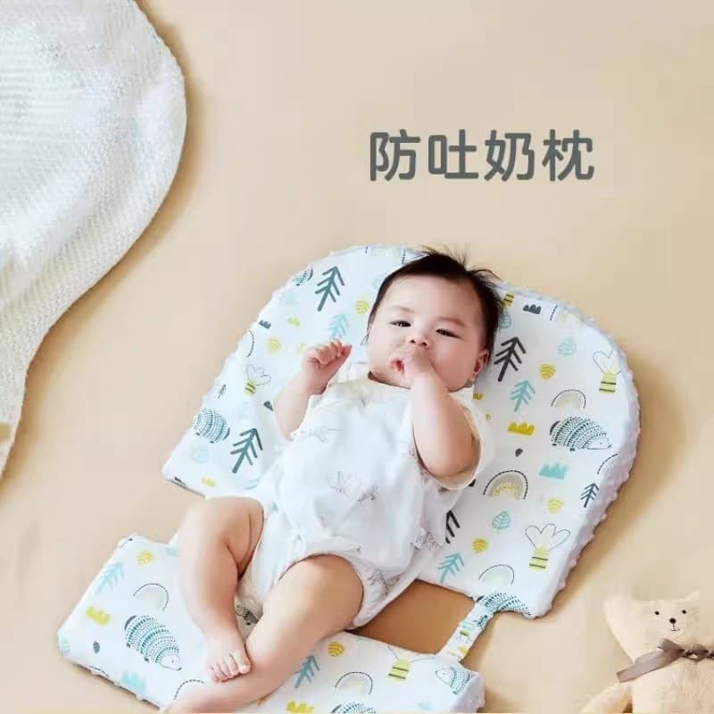 Anti-Vomiting Baby Pillow Feeding Slope Nursing Support Pillow Prevent Spill Milk Sucking Newborn Baby Tummy Time Feeding Aid