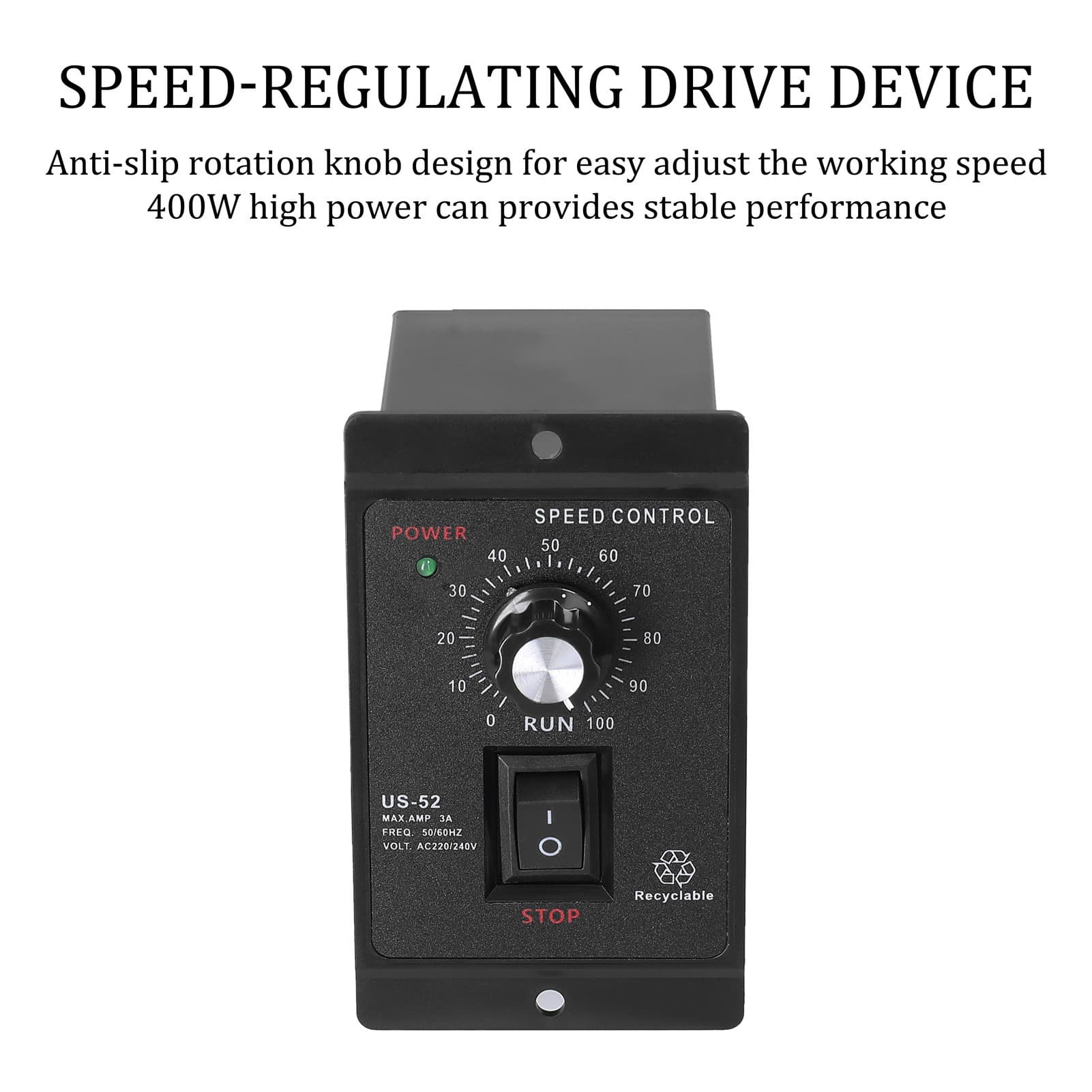 Manufacturer's 400W Motor Speed Controller US52 Mini AC Motor Speed Control UX52 with Digital Display Wholesale