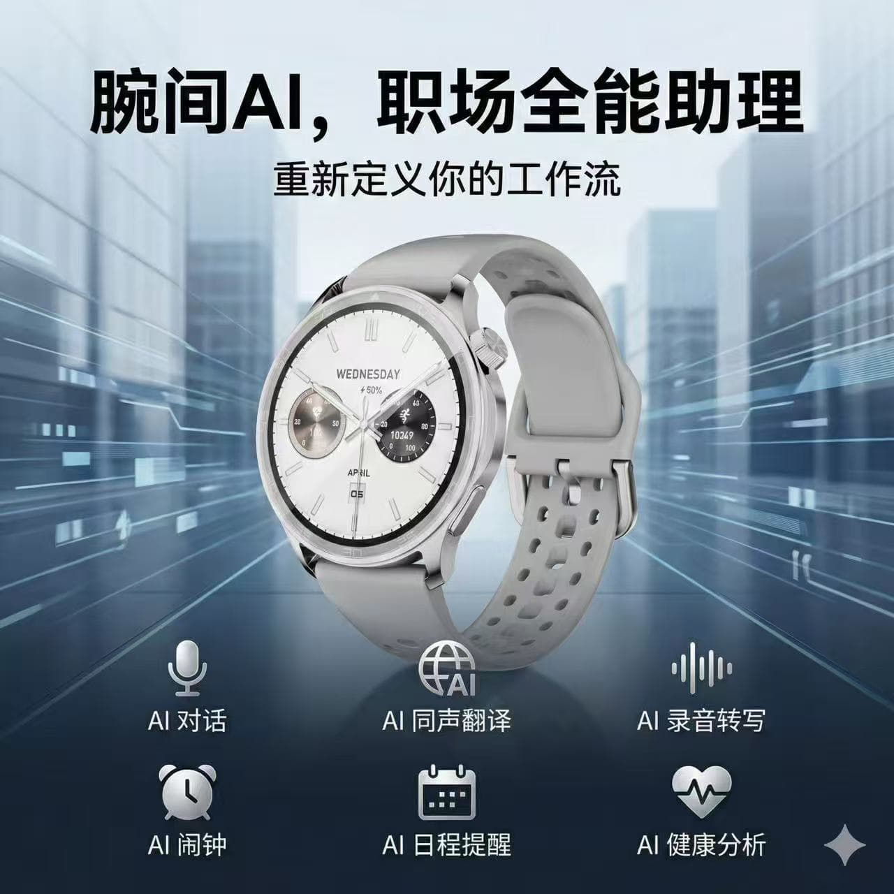 New AW83 AI Smart Watch AI Simultaneous Translation Cross-Language Communication Smart Assistant AI Watch