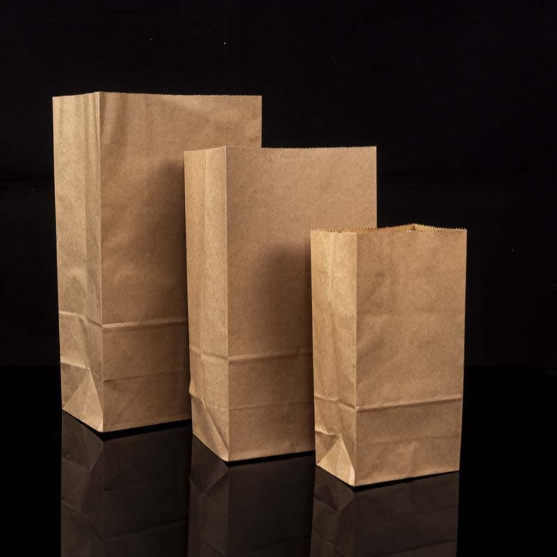 Kraft Paper Bag, Greaseproof Food Bag, Square Bottom Kraft Paper Bag, Takeout Packaging Bag, Food-Grade Carry-Out Bag
