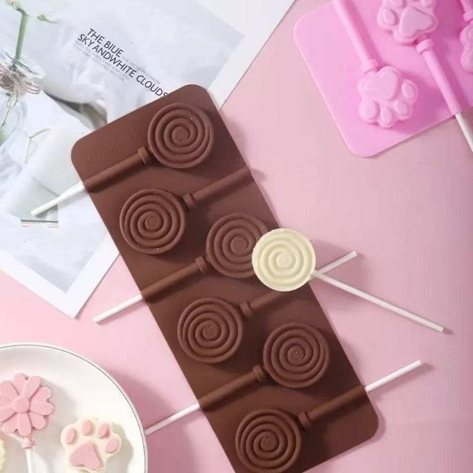 Donut Lollipop Silicone Mold Food Grade Pear Paste Handmade Candy Chocolate Cheese Stick Model Homemade