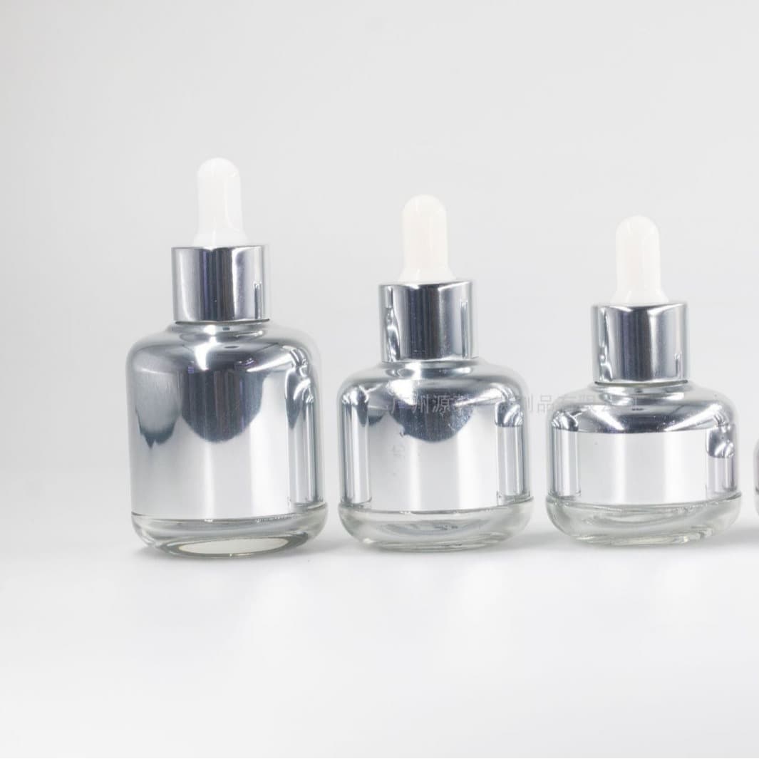 Factory direct sales cosmetic bottles, essential oil bottles, perfume bottles, anodized aluminum shoulder sleeve bottles, essence liquid glass bottles