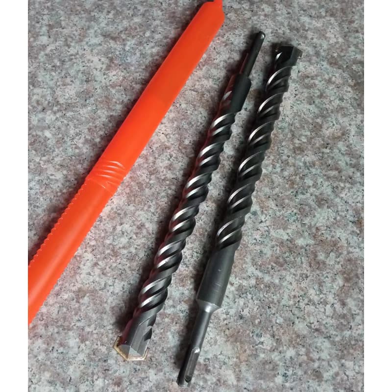 Round shank electric hammer drill bit 30cm extended wall penetration impact drill 8-28 two-flute two-groove Furong alloy drill 300mm