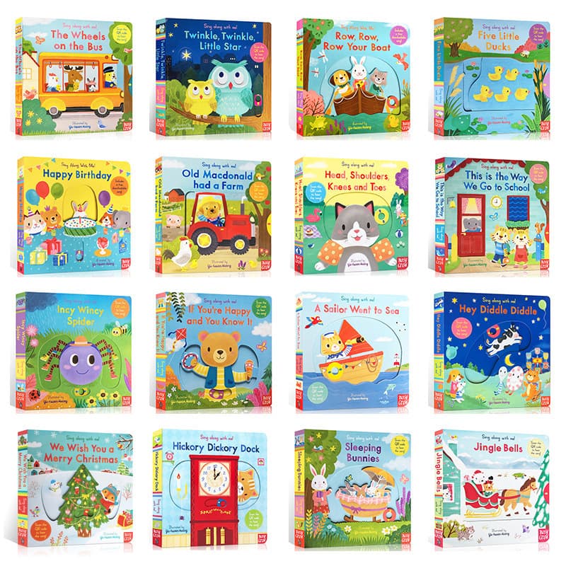 Baby early education bizzy bear busy little bear is very busy picture book Sing Along with Me push-pull book