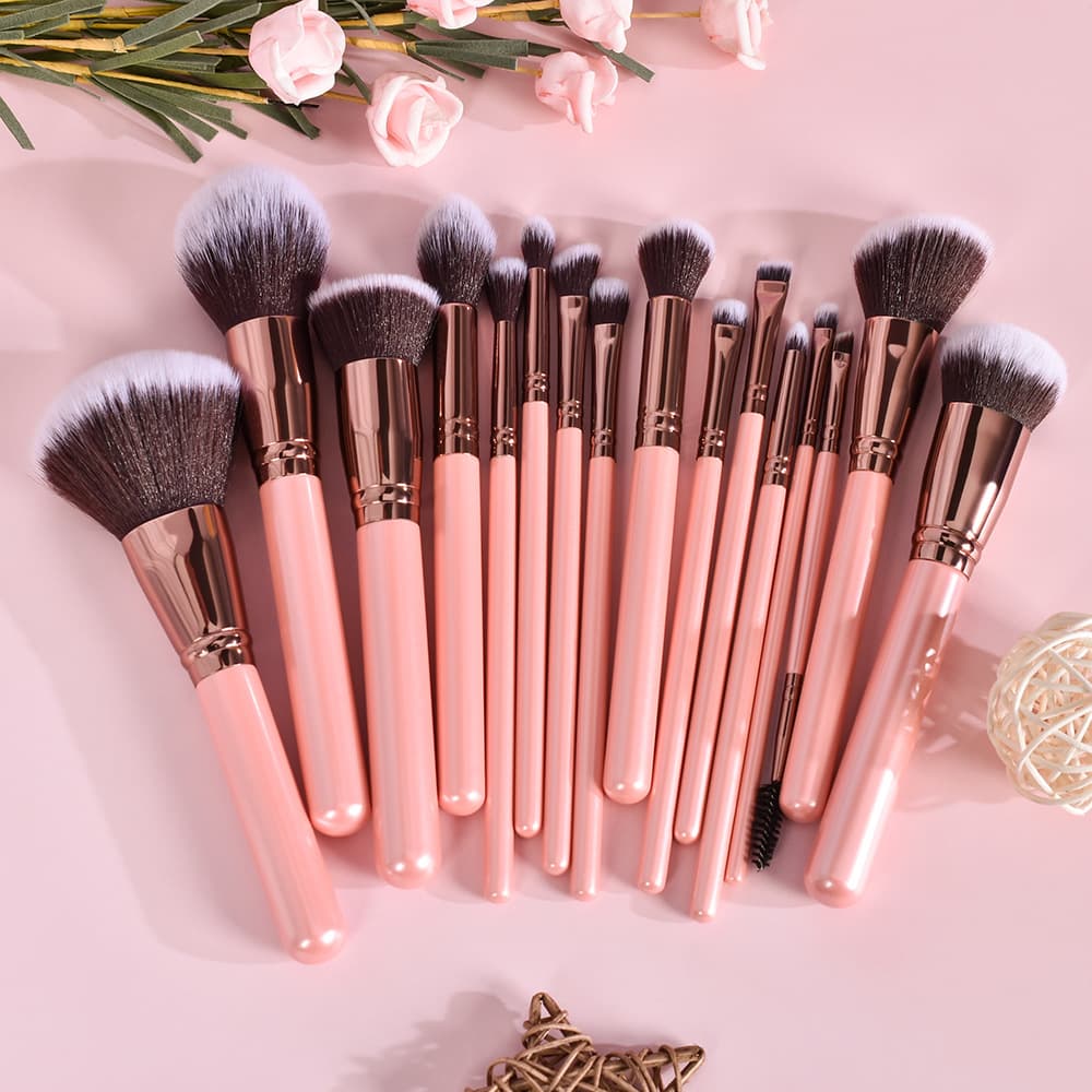 8/12/18/30-Piece Pink Makeup Brush Set, Foundation Brush, Detail Brush, Makeup Tools with Brush Case, Export Hot Seller