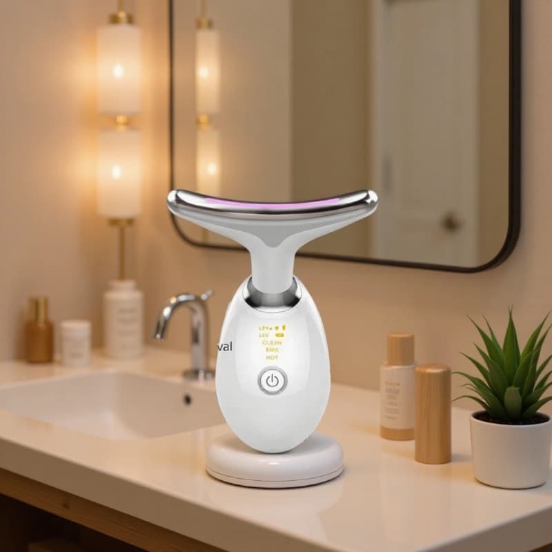 New cross-border electric neck massager with constant temperature heat therapy for skin rejuvenation, lifting, and facial care.