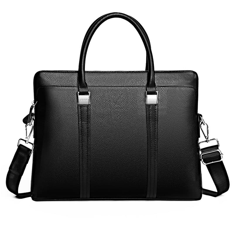Large Capacity Simple Business Travel Briefcase Genuine Leather Waterproof Fashionable High-end Men's Business Bag