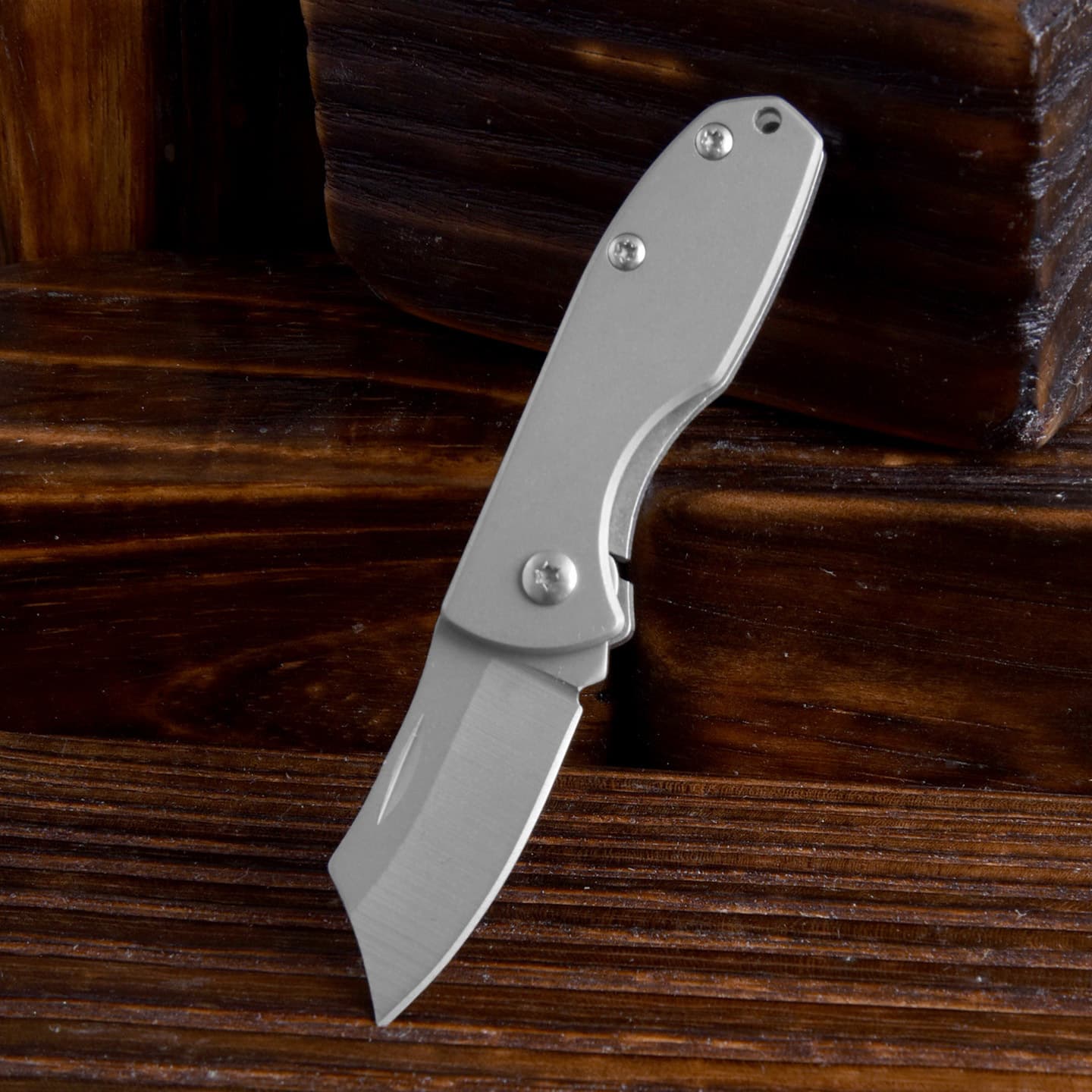 All-Steel Mini Folding Knife, High Hardness Portable Keychain Pocket Knife, Sharp Stainless Steel Fruit Knife