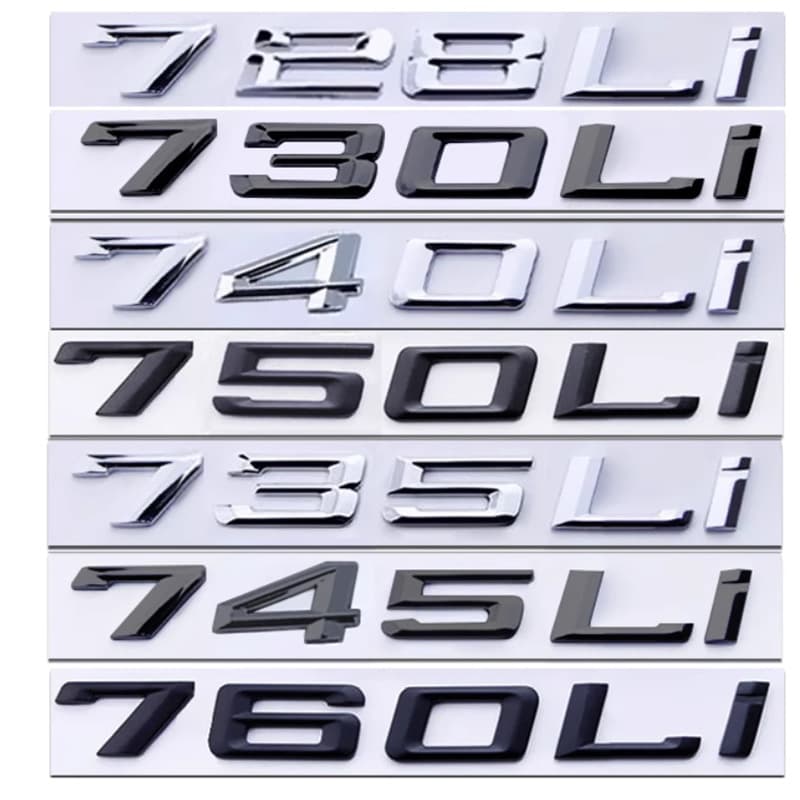 Suitable for BMW 728LI, 730Li, 735LI, 740Li, 750LI Emblem Rear Trunk Car Badge