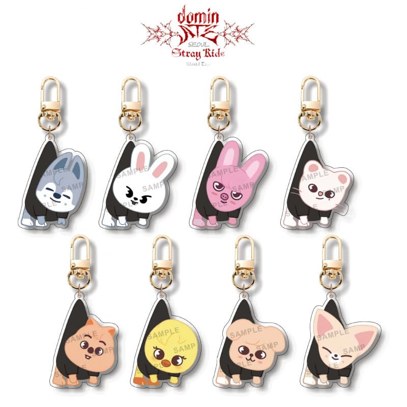 Stray Kids SKZOO Acrylic Keychain Cartoon Keyring Accessory Bag Charm