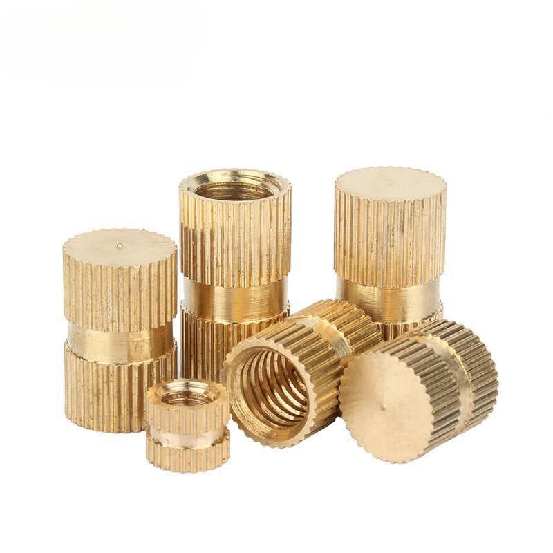 Type B blind hole single-through copper flower nut, copper embedded part nut, copper knurled nut, copper insert M3 M4 M5 M6 M8