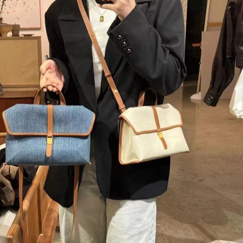 Songshan Shanxia Suiyou Cowboy Canvas New Small Crossbody Bag, Mountain Walk Series, Single Shoulder Crossbody, Gender-Neutral Bag