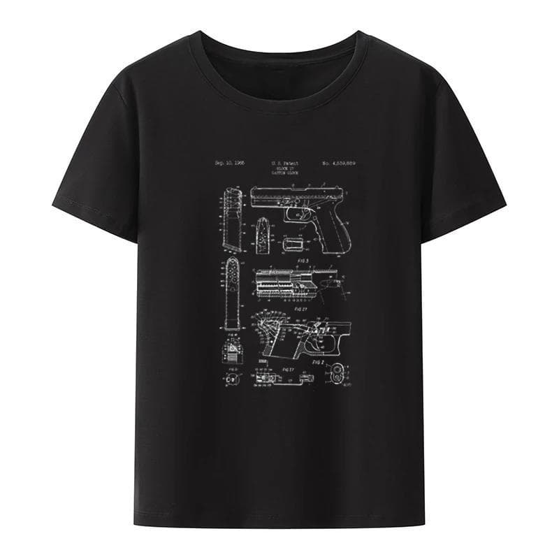 Military Grunt 14 Glock 17 1985 Patent Modal Print T Shirt