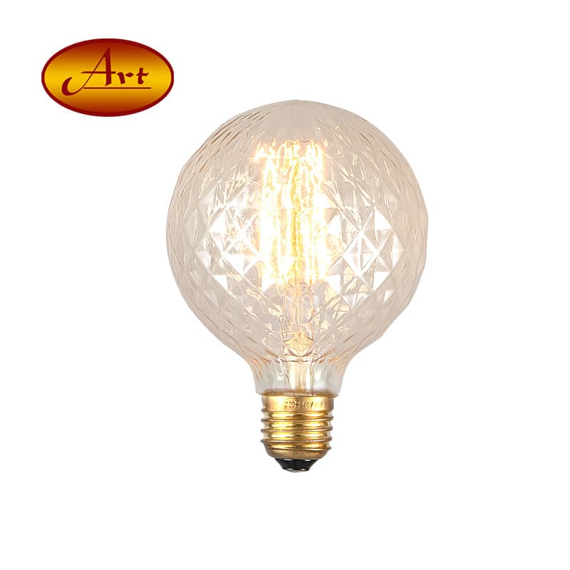 [Pineapple Straight Filament] Edison Vintage Bulb, G95 Grid Mesh Novel Creative Decorative Bulb