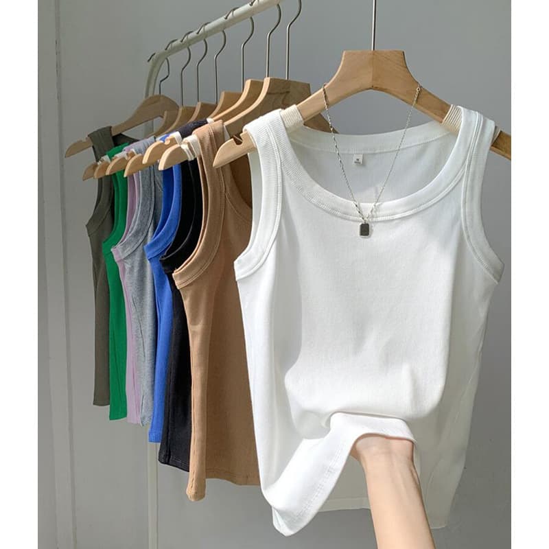 2025 New Women's Comfortable and Breathable Threaded Vest Tops for Spring, Summer and Autumn with Casual Sports T-Shirts