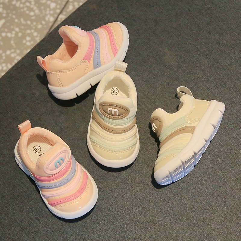 2023 Spring/Autumn New Baby Shoes Soft Sole Caterpillar Shoes Sports Shoes Boys and Girls Non-Slip Shoes Infant Walking Shoes