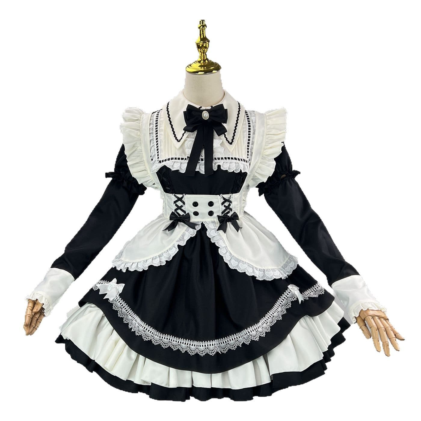 New Cross-Border Full Score Maid Cosplay Costume Detachable Sleeve Lolita Performance Outfit Influencer Live Stream Dress
