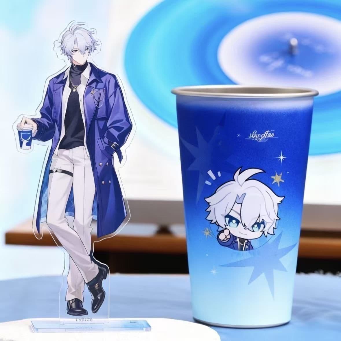 [New Model] Honkai Star Rail Collaboration Cold Drink Cup White Butterfly Stainless Steel Cold Drink Cup Couple Cup