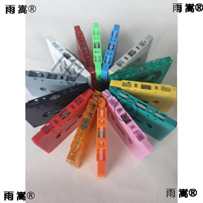 Brand new colored cassette tapes, decorative cassette tapes, blank cassette tapes without inner core or outer box.