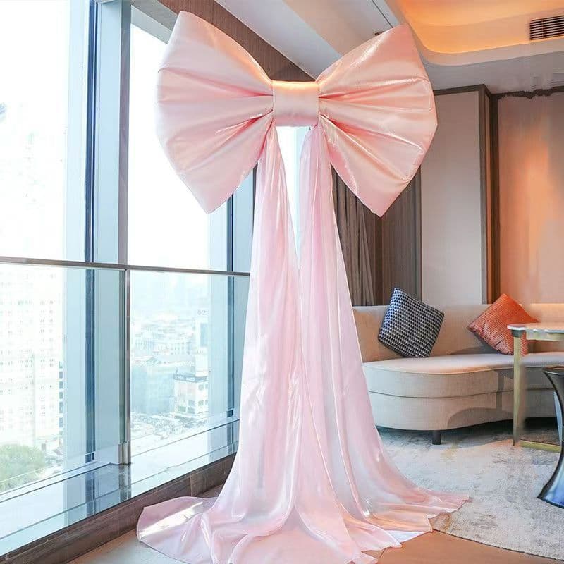 Wedding Decoration Large Velvet Red Bow for Living Room Background Wall Decor Wedding Supplies