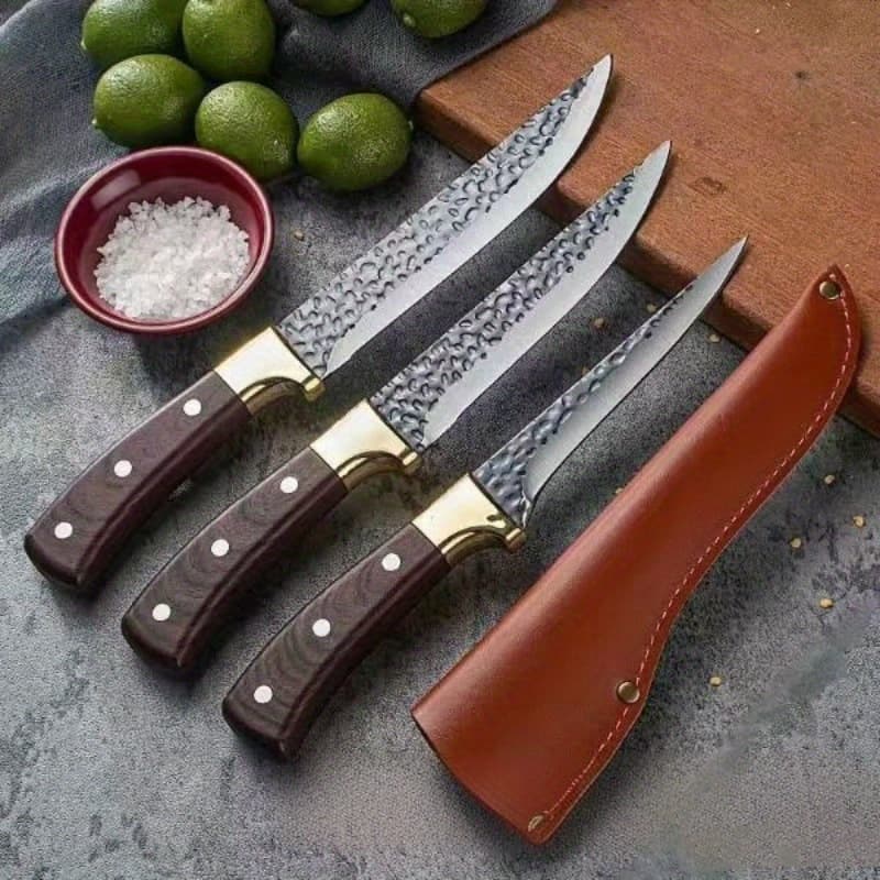2026 New Cross-border Drop Shipping Stainless Steel Knife 3-Piece Set